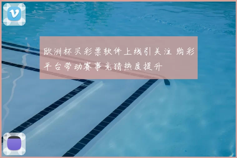 欧洲杯买彩票软件上线引关注 购彩平台带动赛事竞猜热度提升